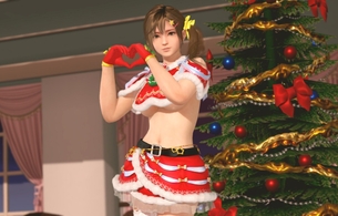 『DOAX ヴィーナスバケーション』めっちゃエロいおっぱいの下乳が丸見えのエロサンタ衣装