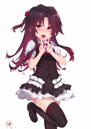 【二次・ZIP】綺麗な太ももを強調するニーソ美少女の画像
