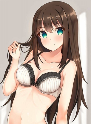 可愛い下着に包まれたおっぱい（巨乳）のエロさがたまらん！：二次画像