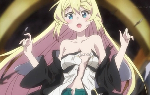 アニメ『スライム倒して300年』11話で女の子のエロい服が破けるシーンや入浴シーンなど！