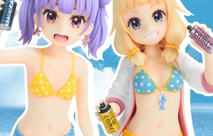 『NEW GAME!』涼風青葉と桜ねねのえっちな水着姿のえっちおっぱいのエロフィギュア！