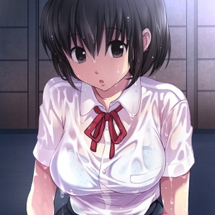 雨の日が少し楽しみになる制服美少女のエロ画像