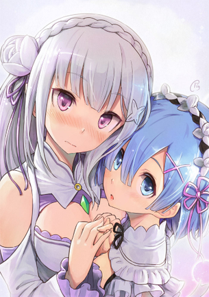 【リゼロ】 2大ヒロイン、レムりん&エミリアたん (2) 6枚! E・M・T! R・M・T! 【画像・壁紙】 （Re:ゼロから始める異世界生活 38）