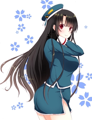 【二次・ZIP】お尻や太ももが気になっちゃうサイドスリット衣装の美少女画像