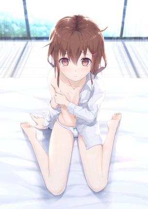 【二次・ZIP】上着がはだけてる美少女のエッチな画像