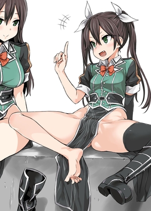 【二次・ZIP】暑いのでノーパン美少女のエッチな画像