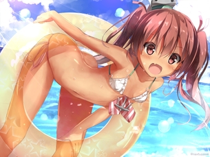 【艦これ】 駆逐艦娘リベッチオちゃんの健康的な日焼け肌とツインテールに癒される 6枚! 【画像・壁紙】 （艦隊これくしょん -艦これ- 32）