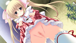 スカートをたくし上げて誘惑して来てる女の子 触るしかない…