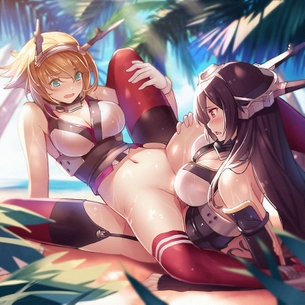【百合】女の子同士で貝合わせしてる二次レズ画像