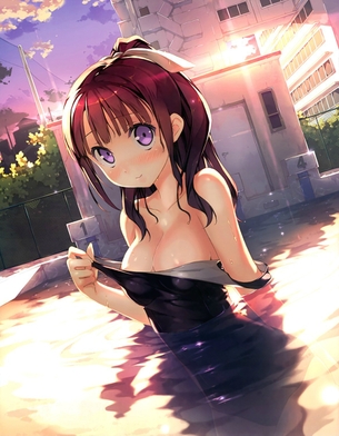 【あの頃】学校のプールで水泳の授業を受けるスク水美少女達の二次エロ画像