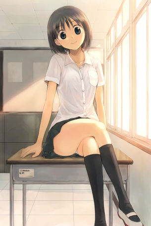 【▼から目が離せない】足組みパンチラしてる二次エロ画像