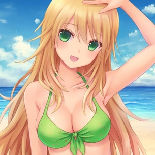 眼福眼福！癒し効果抜群な二次元美少女の水着画像