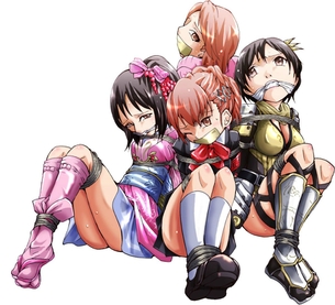 ち○ぽ漬けにされちゃうところを妄想しちゃう、凌辱系の二次エロ画像