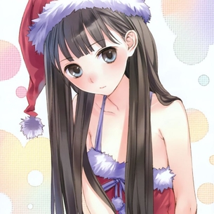 年1回しか需要のないサンタコスした二次元美少女のエロ画像