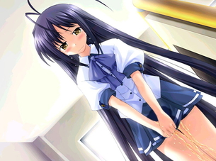 女の子がおしっこ漏らしちゃってる恥ずかしい姿のエロ画像