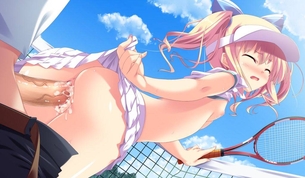 バックスタイルでパンッパンッ！激しめガン突きセックスしてる女の子のにじエロ画像