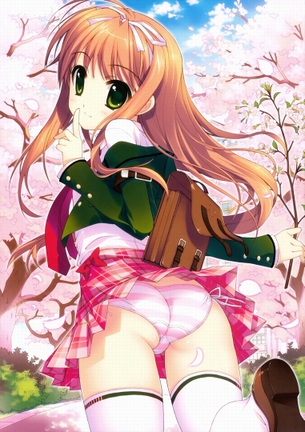 あまりのかわいさに心癒される、制服姿の二次元美少女画像