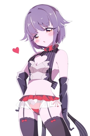 【二次・ZIP】魅惑の縦紐を引っ張りたいガーターベルト娘の虹画像