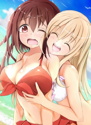 【二次・ZIP】可愛い女の子同士でイチャイチャしちゃってる二次画像ください