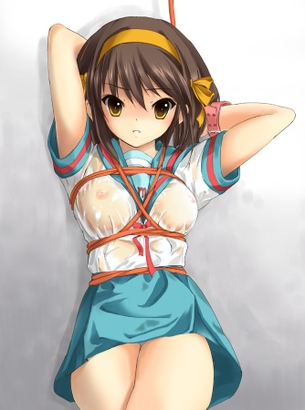 拘束・緊縛されて、されるがままになってる二次元美少女のエロ画像 vol.8