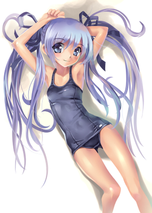 未熟な少女のカラダを堪能できるスクール水着装備の美少女画像 vol.3