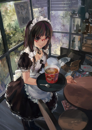 【二次・ZIP】寒い夜にはラーメン(至言)な虹の美少女画像