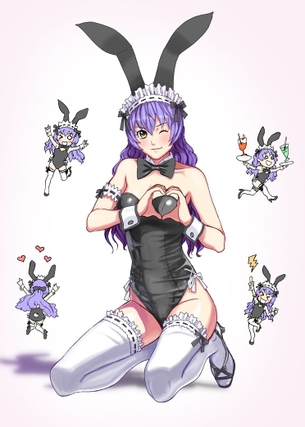 バニーガールの二次元エロ画像。