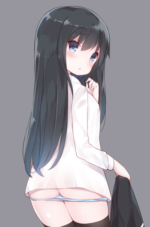 【二次・ZIP】パンツ脱ぎかけてる可愛い女の子のエロ画像