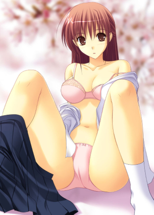 着替え中の美少女画像。かわいい下着がエロスギwww