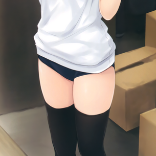 太ももにちょっと食い込んだ感じがエロすぎる、ブルマ美少女のエロ画像