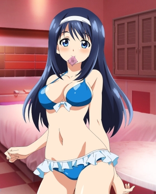 コンドーム咥えてセックスアピールしてる二次元ビッチのエロ画像 vol.3