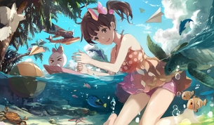 お仕事の前に、二次元の女の子のエロエロな水着姿でリフレッシュ！ vol.7