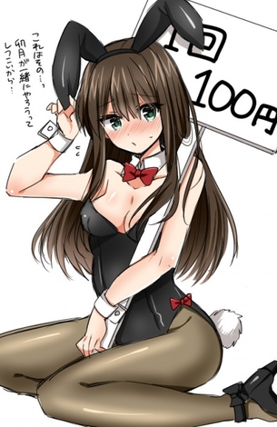 むき出しの鎖骨をprprしたい、バニーガール姿の美少女画像 vol.3