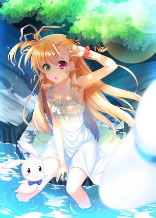 【二次・ZIP】涼しげな白ワンピース着てる虹美少女の画像