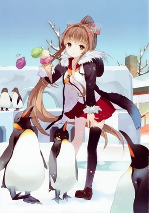 【二次・ZIP】春なのにクッソ暑いのでアイス食べてる可愛い女の子の画像