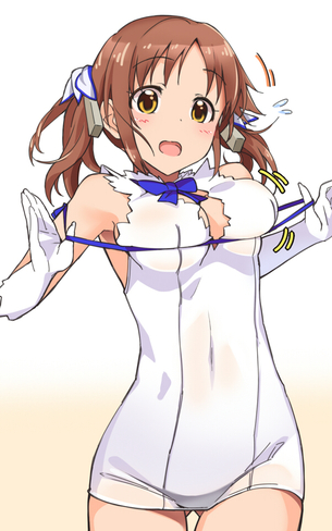 【二次・ZIP】豊満な胸の谷間を晒してる巨乳美少女の画像