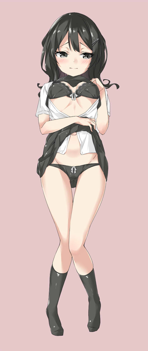 【二次・ZIP】たくし上げで誘惑している女の子の虹画像下さい
