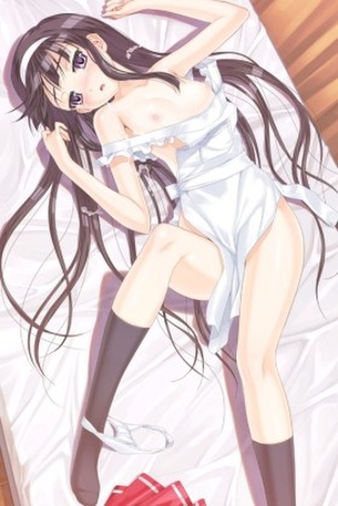 裸エプロンの萌えイラスト