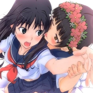 女の子同士でいちゃいちゃしてるだけなのに、なんでこうもエロいこと想像してしまうんだろう・・・。