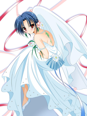 ウェディングドレスの二次元エロ画像。