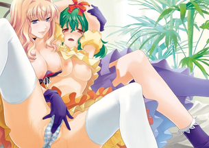 女の子同士でイチャイチャプレイ。百合レズ画像のなんとエロいことか・・・。