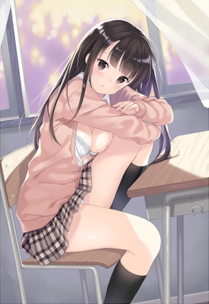 【二次】片膝上げ・立て膝の女の子画像スレ その3