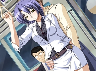 痴漢にカラダを弄られちゃってるかわいそうな女の子