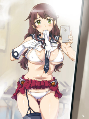 【2次】自撮りでスケベな身体をバッチリ撮っちゃってる女の子の二次エロ画像【撮影】