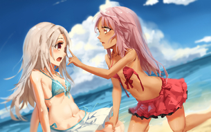 【非エロ】海で楽しそうにハシャぐ女の子たちのビキニ画像がみたい！