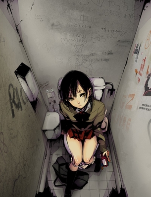 【二次エロ】トイレ使用中な女の子の画像が見たい！ 4
