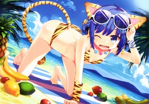 【二次・ZIP】虎縞ビキニのコスしてる可愛い女の子の画像まとめ