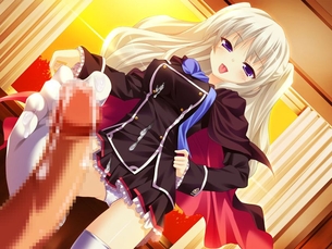 【二次・ZIP】美脚で足コキしてくれる女の子のエロ画像