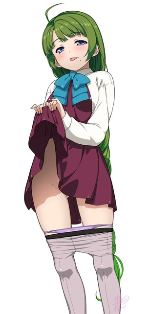 【二次・ZIP】着衣エロの王道を征くたくし上げ美少女画像