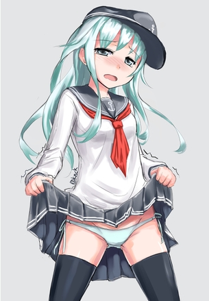 【二次・ZIP】見えそうで見えない下腹部が堪らんローレグパンツはいた美少女画像
